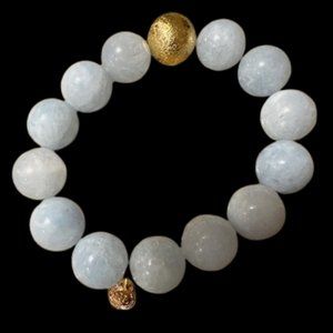 Blue Chunky Bead Bracelet